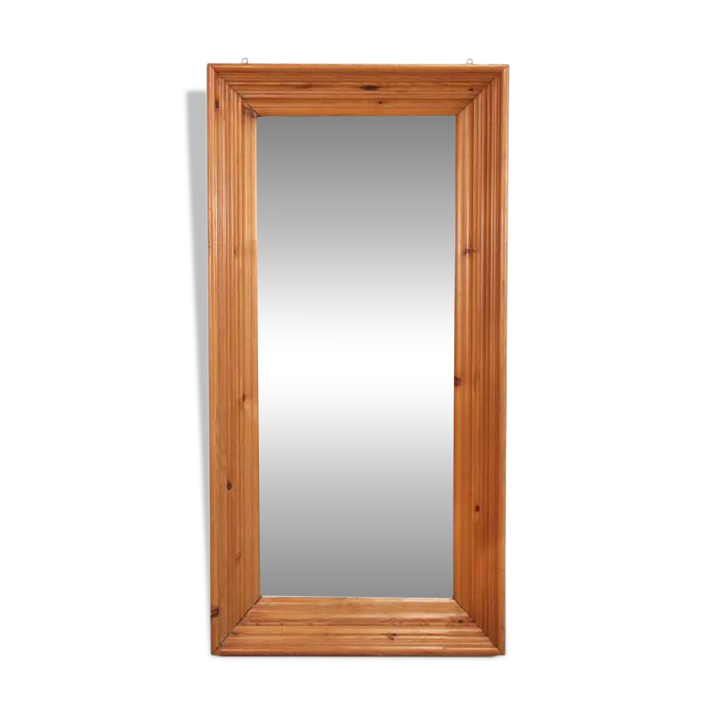 Grand miroir en pin vintage