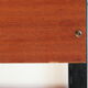 60s modernist style desk in black and mahogany laqué wood