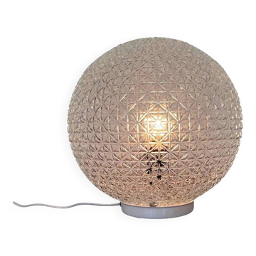 Grande lampe de table en verre design des années 50, années 80 - Tchécoslovaquie