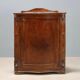 Antique corner cabinet in carved walnut, Italy, 19th century