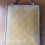 Antique triptych barber mirror