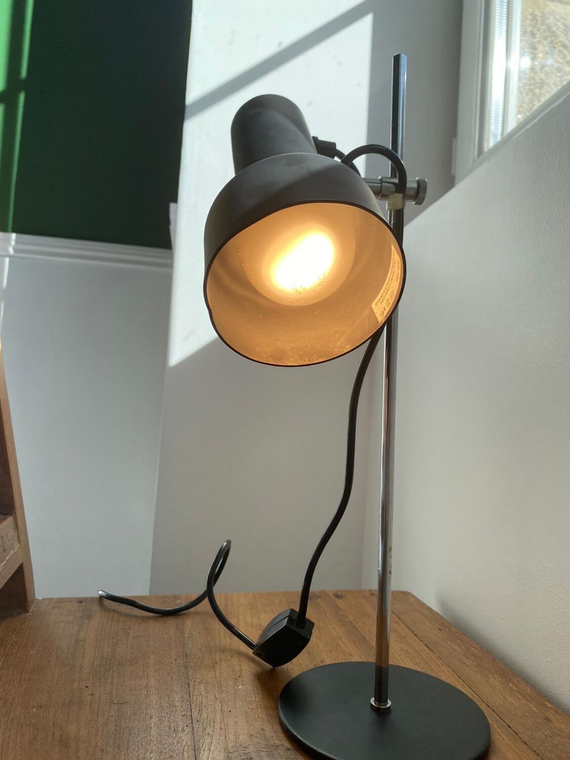 70s metal desk lamp