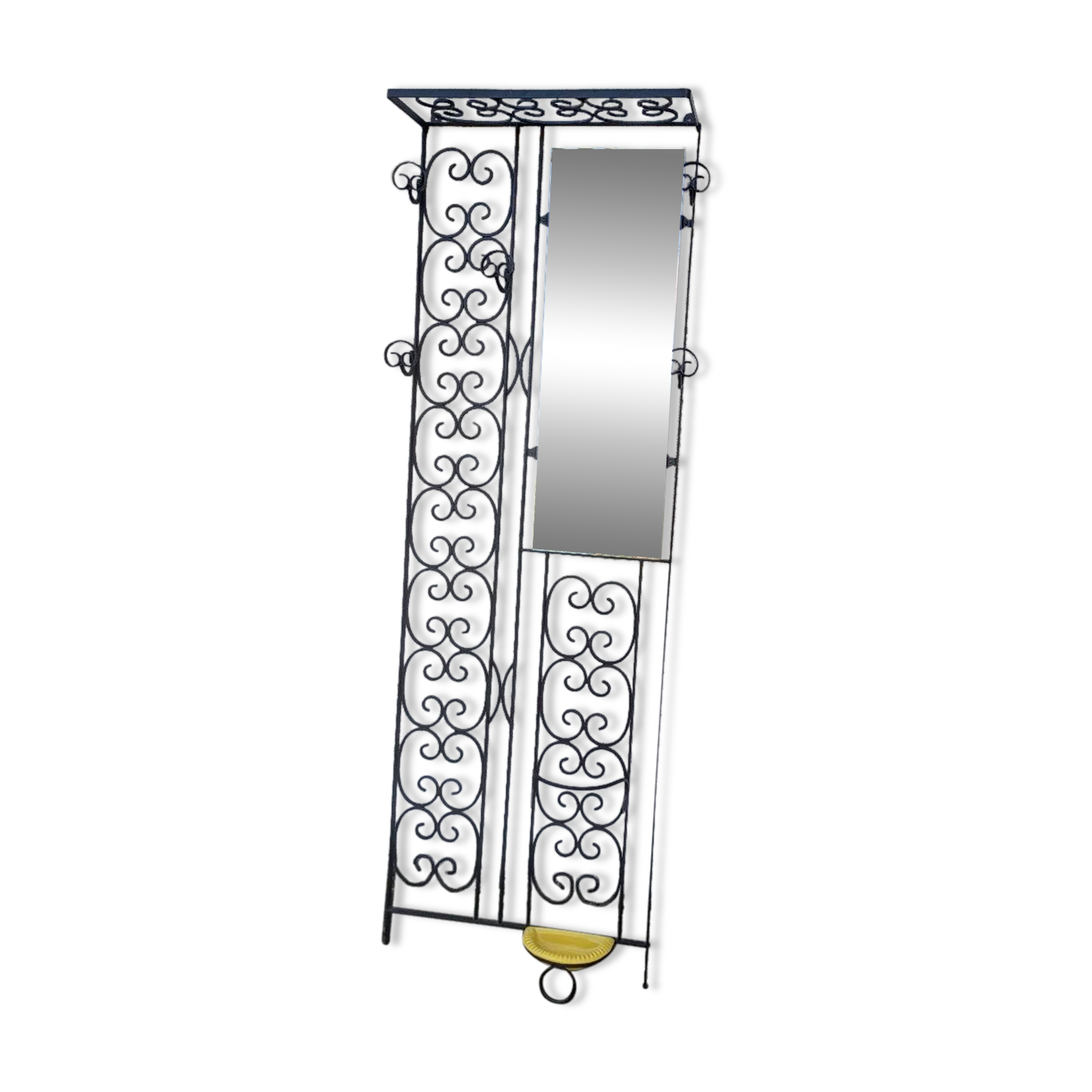 Wrought iron coat rack