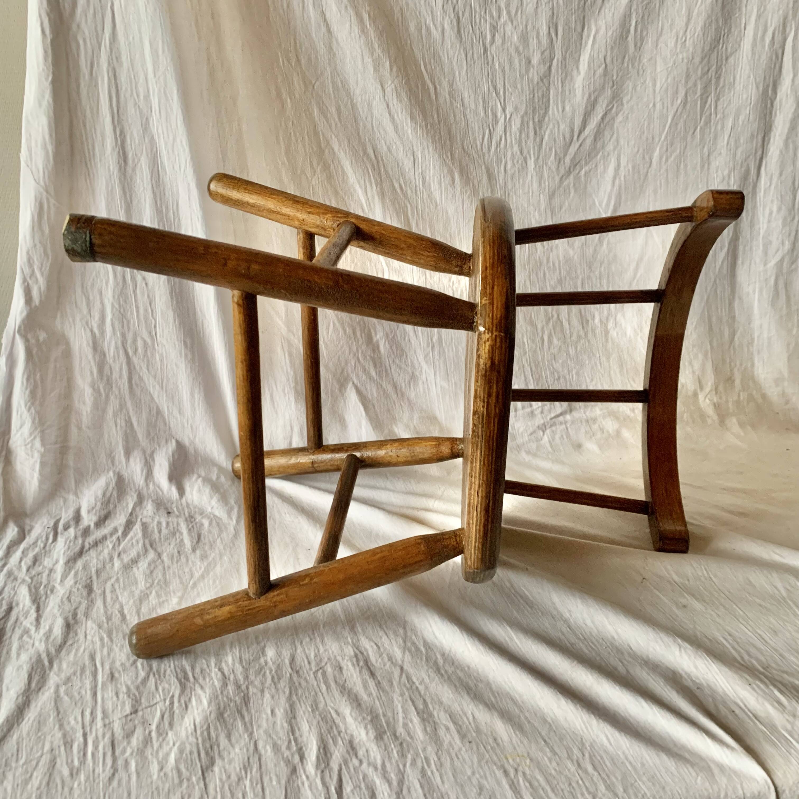 Old solid wood children's chair