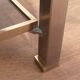 Coffee Table with Double Top in Brushed Steel and Brass, Guy Lefèvre for Ma