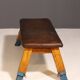 Authentic industrial leather Gym bench, 1950s, Czechoslovakia