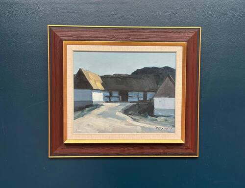 Huile sur toile suédoise – “Skånegård” par Bengt Hillgrund