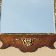 Antique Georgian Style Wall Mirror in Carved and Gilded Walnut