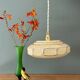 Vintage Art Deco glass pendant light in yellow Clichy.