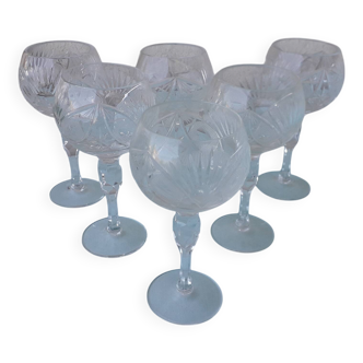 6 verres à pied cristal