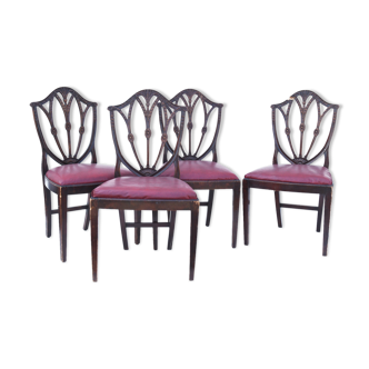 Suite de 4 chaises style anglais