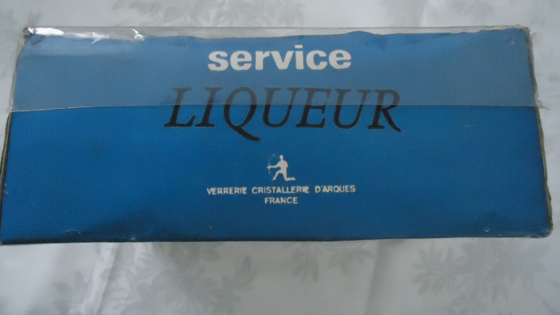 Vintage crystal arque liqueur service