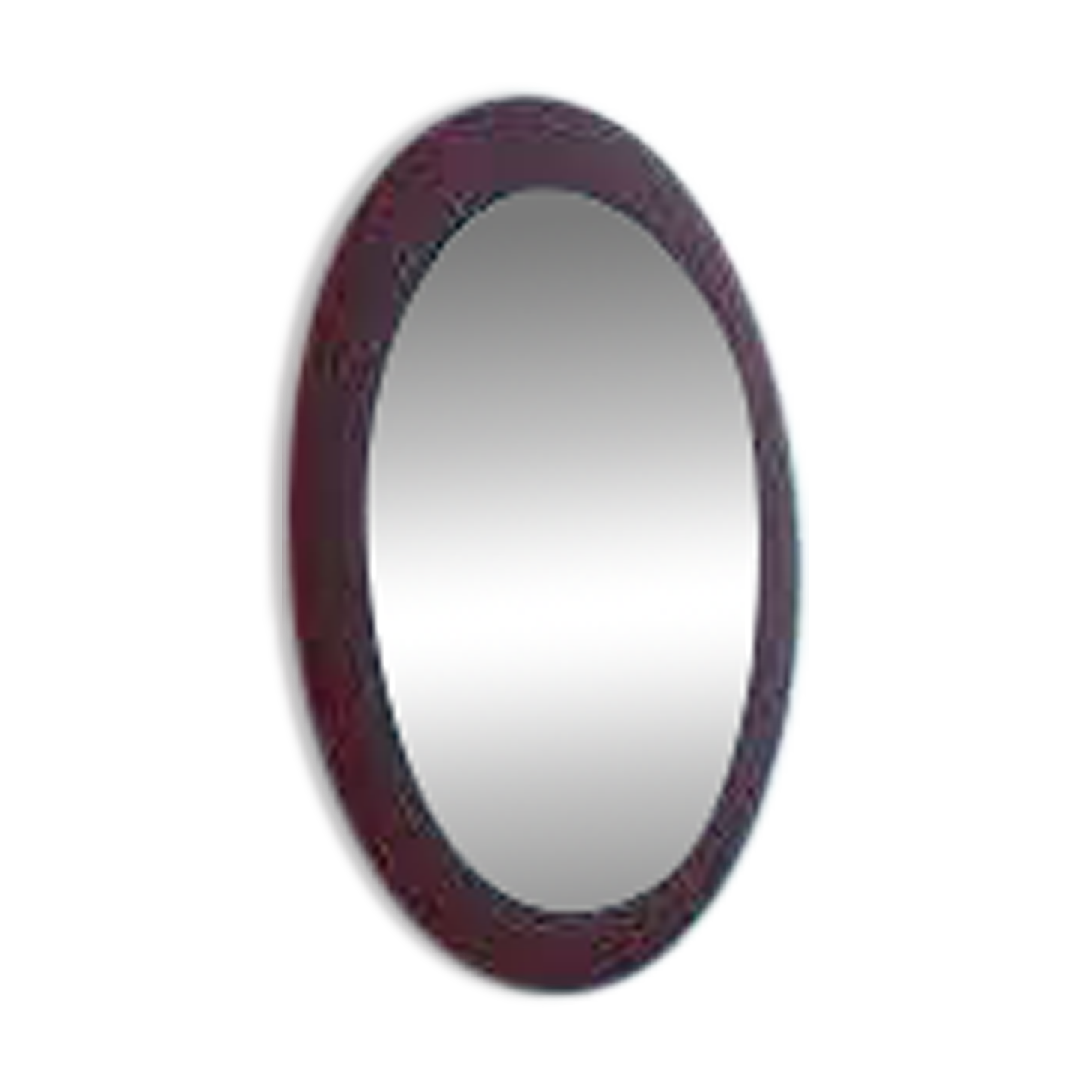 Oval retro vintage wall mirror from the 60s/70s, round mirror.