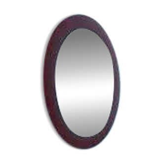 Oval retro vintage wall mirror from the 60s/70s, round mirror.