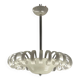 Venetian Chandelier in Iridescent White Murano Glass, Circa 1930