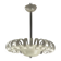 Venetian Chandelier in Iridescent White Murano Glass, Circa 1930