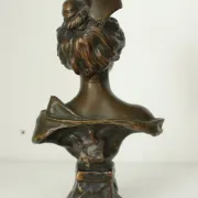 French Art Nouveau bronze bust 'Carmen' by Emmanuel Villanis – circa 1900