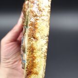 Flower-decorated sandstone mirror, circa 1970