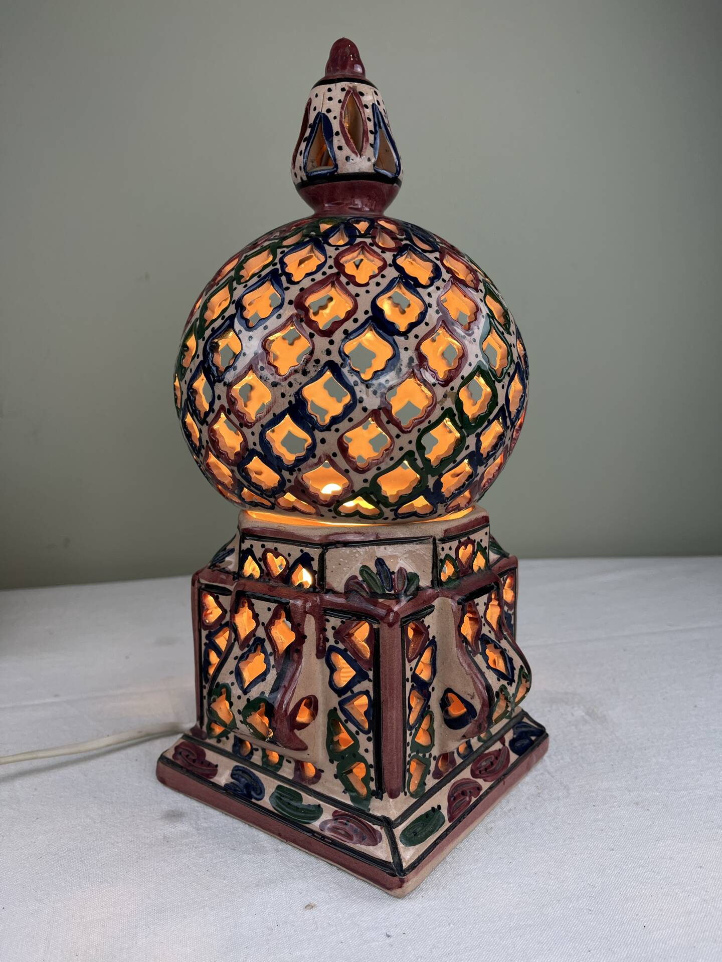 Lampe artisanale ethnique