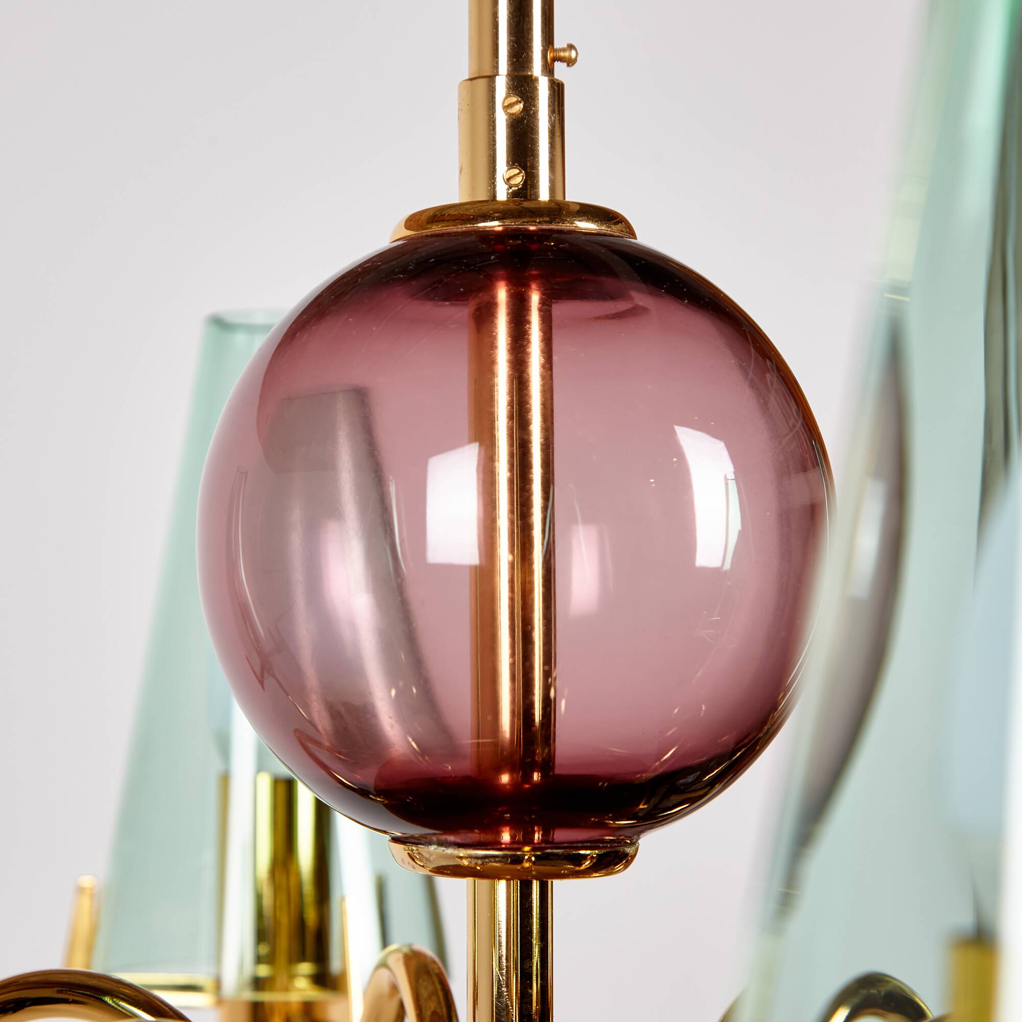 Italian Glass Chandelier, 1980s (MK9505)