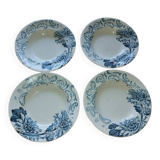 Assiettes Creuses Vintage Longwy “Tournesol” | Lot de 4