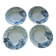 Vintage Longwy "Sunflower" Deep Plates | Set of 4