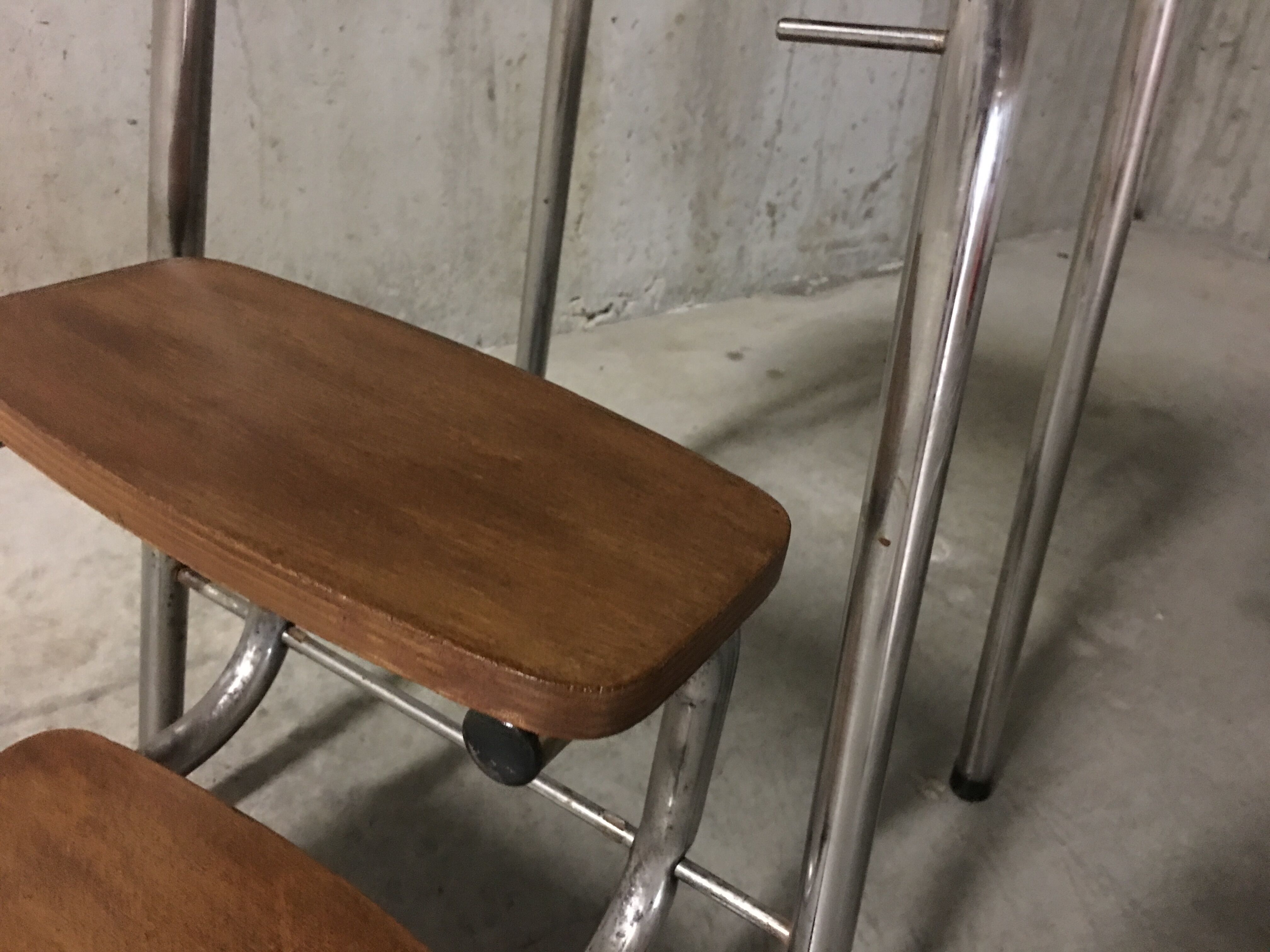 Stool foot step in 70s formica