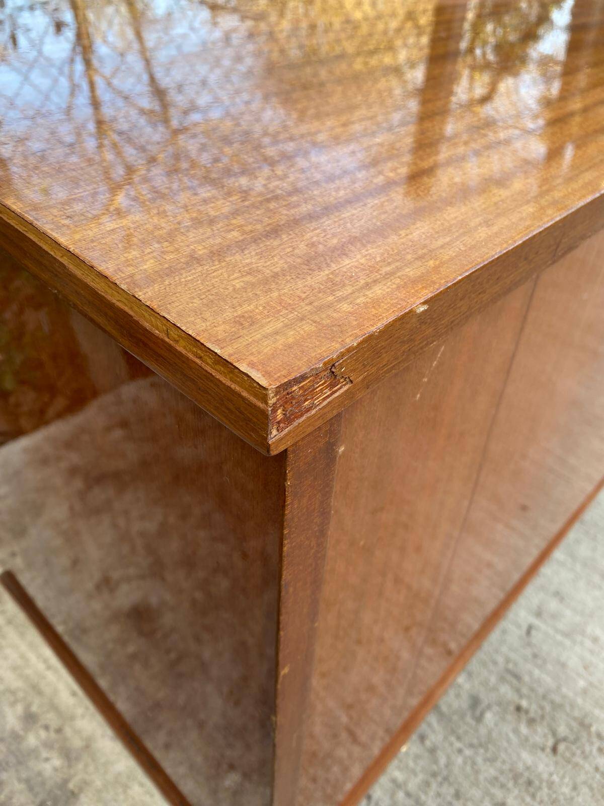 Buffet enfilade scandinave bois massif et palissandre  laquée 220cm 1960