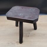 Dark octagon tripod stool