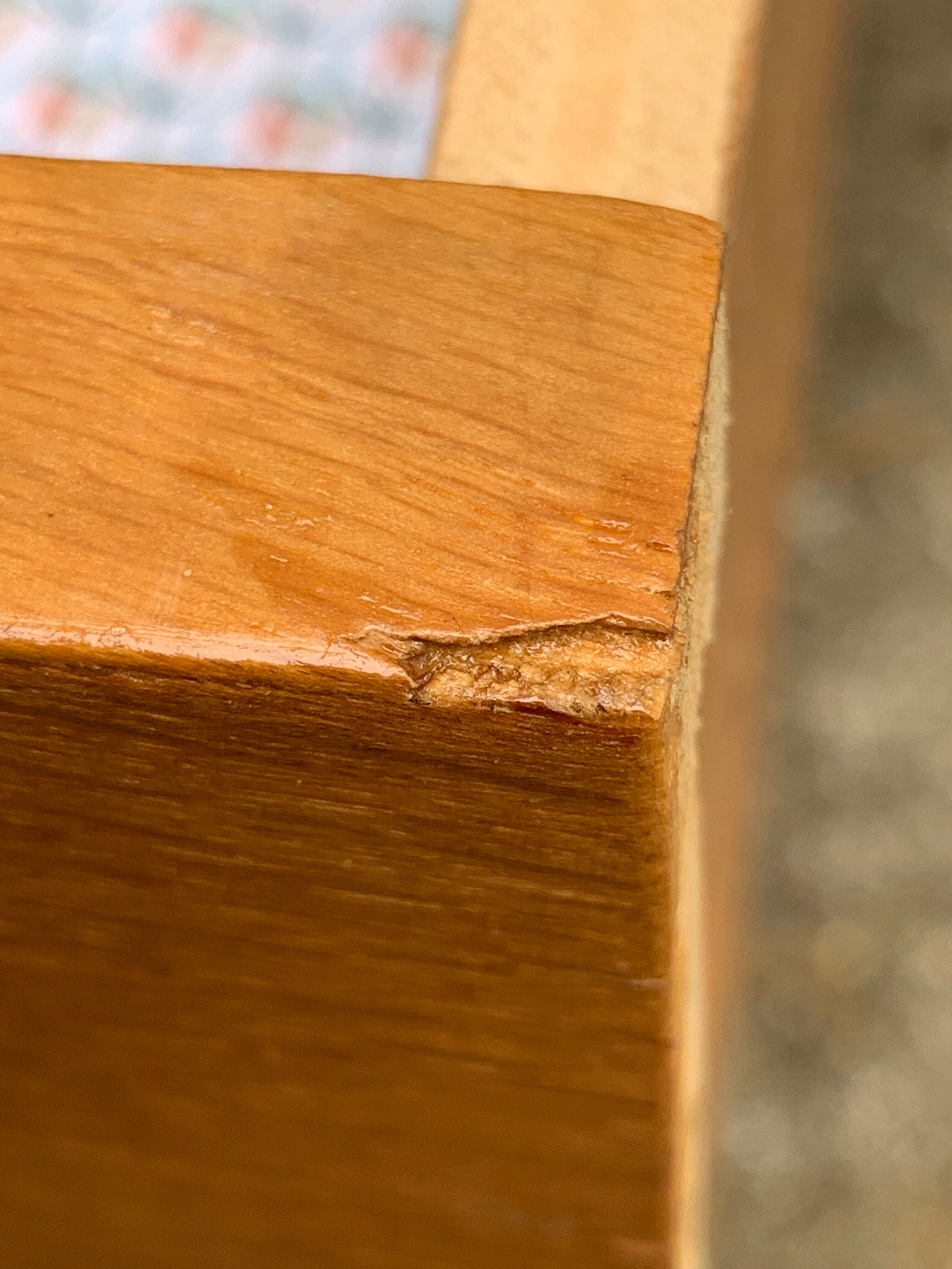 Rattan wardrobe with tapered legs from the 1960s.