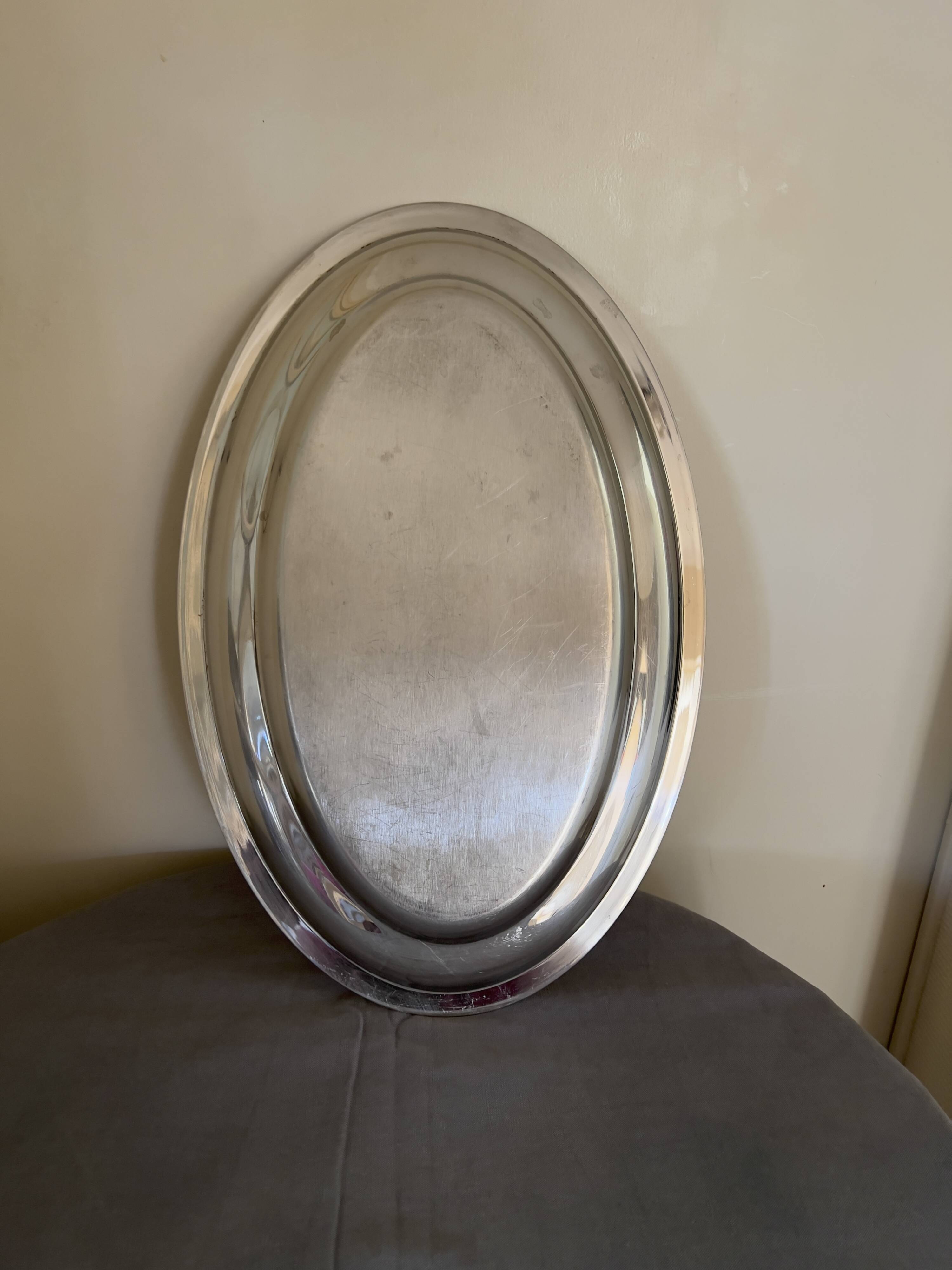 Plat de service inox