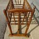 Old wooden cradle, all in walnut