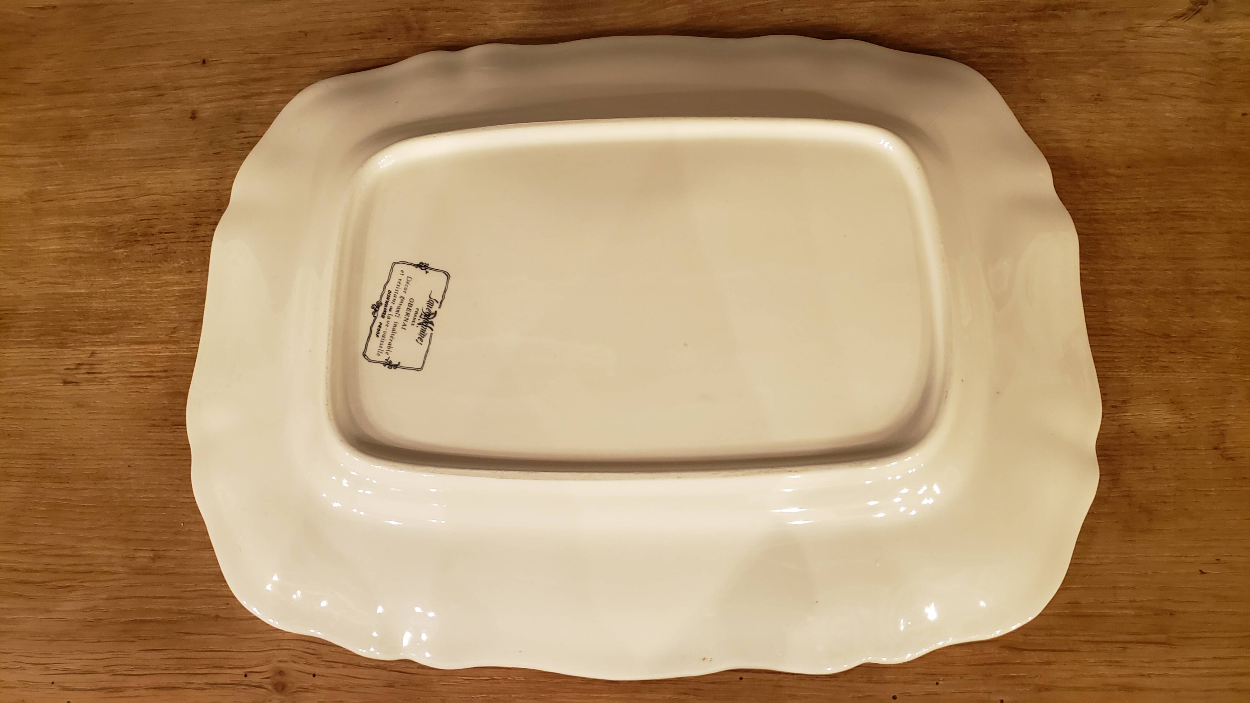 Grand plat rectangulaire Modèle Obernai Sarreguemines