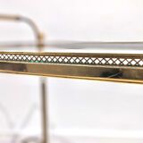 Golden metal serving with removable trays