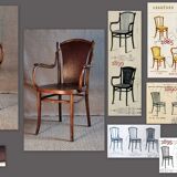 Armchair thonet n°56 version with decoration late nineteenth