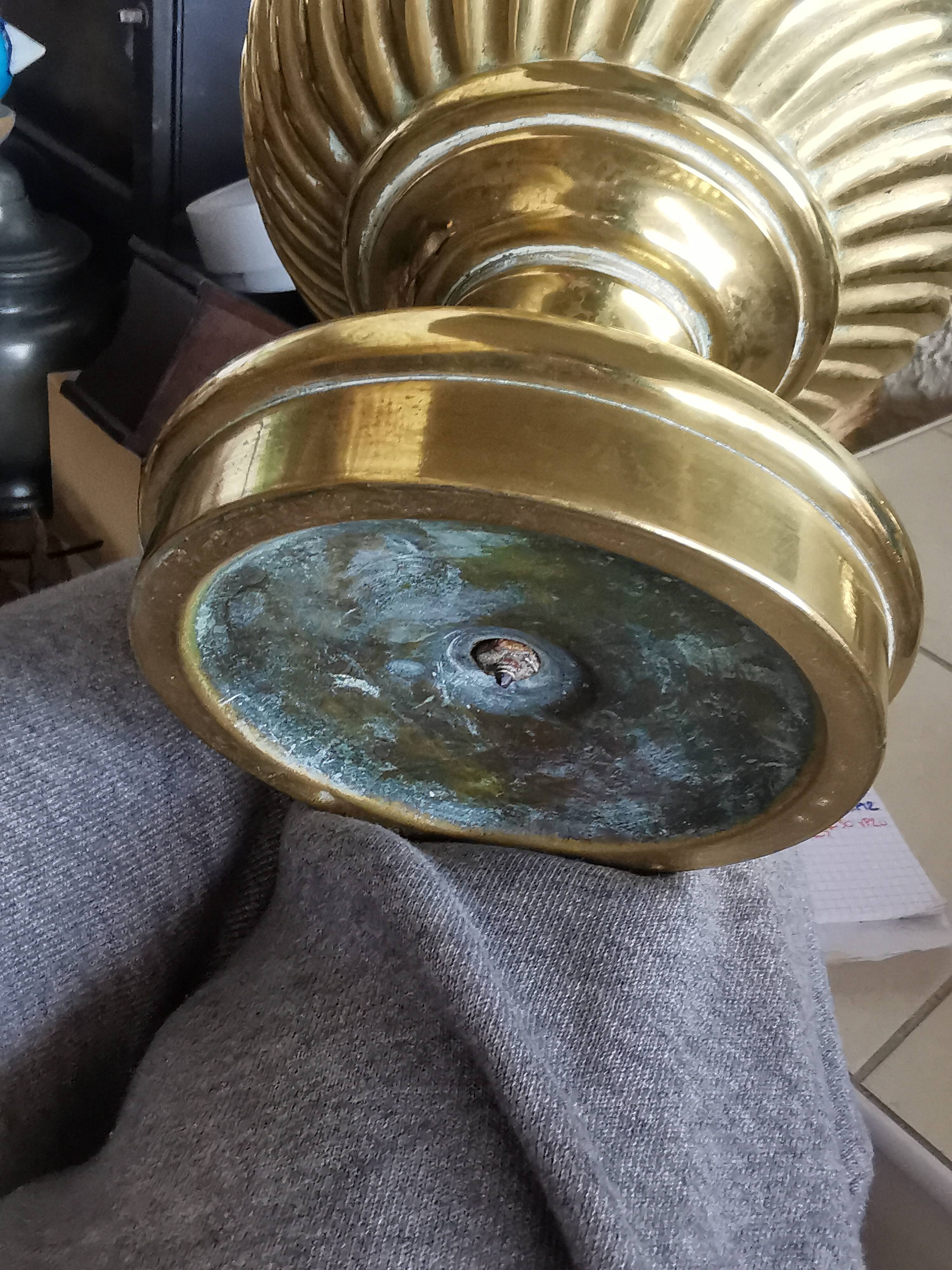 Lampe pétrole orientale laiton brûleur matador