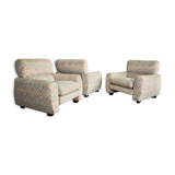 Missoni armchairs, 1970s, set of 3