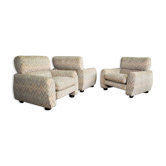 Missoni armchairs, 1970s, set of 3