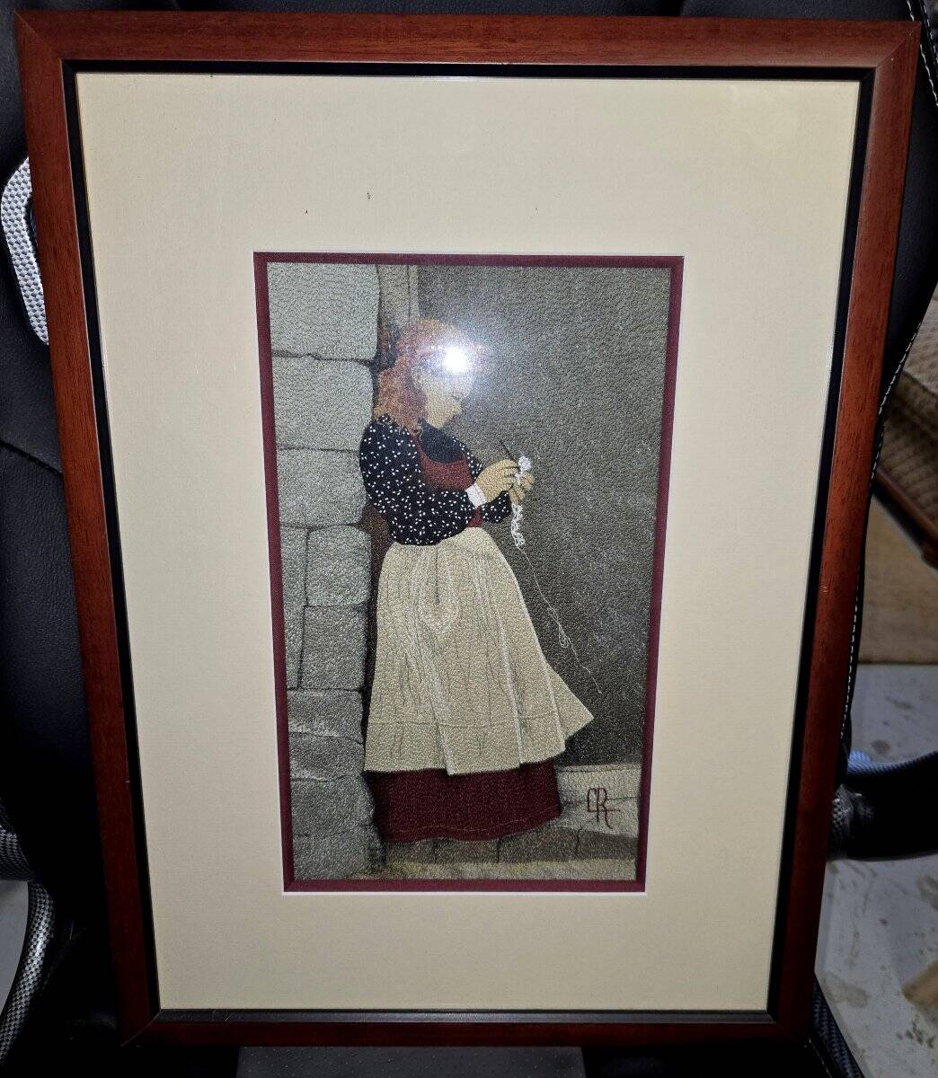 Claude Roussel: embroidery with silk thread