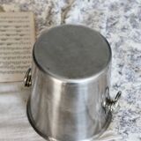Vintage silver metal champagne bucket with handles