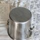 Vintage silver metal champagne bucket with handles