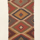 2 x 6 jute handwoven kilim runner rug, carpet runner.