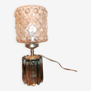 Table lamp, foot and glass lampshade, 1960