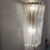 Large Murano Glass Brass Sconces