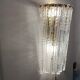 Large Murano Glass Brass Sconces