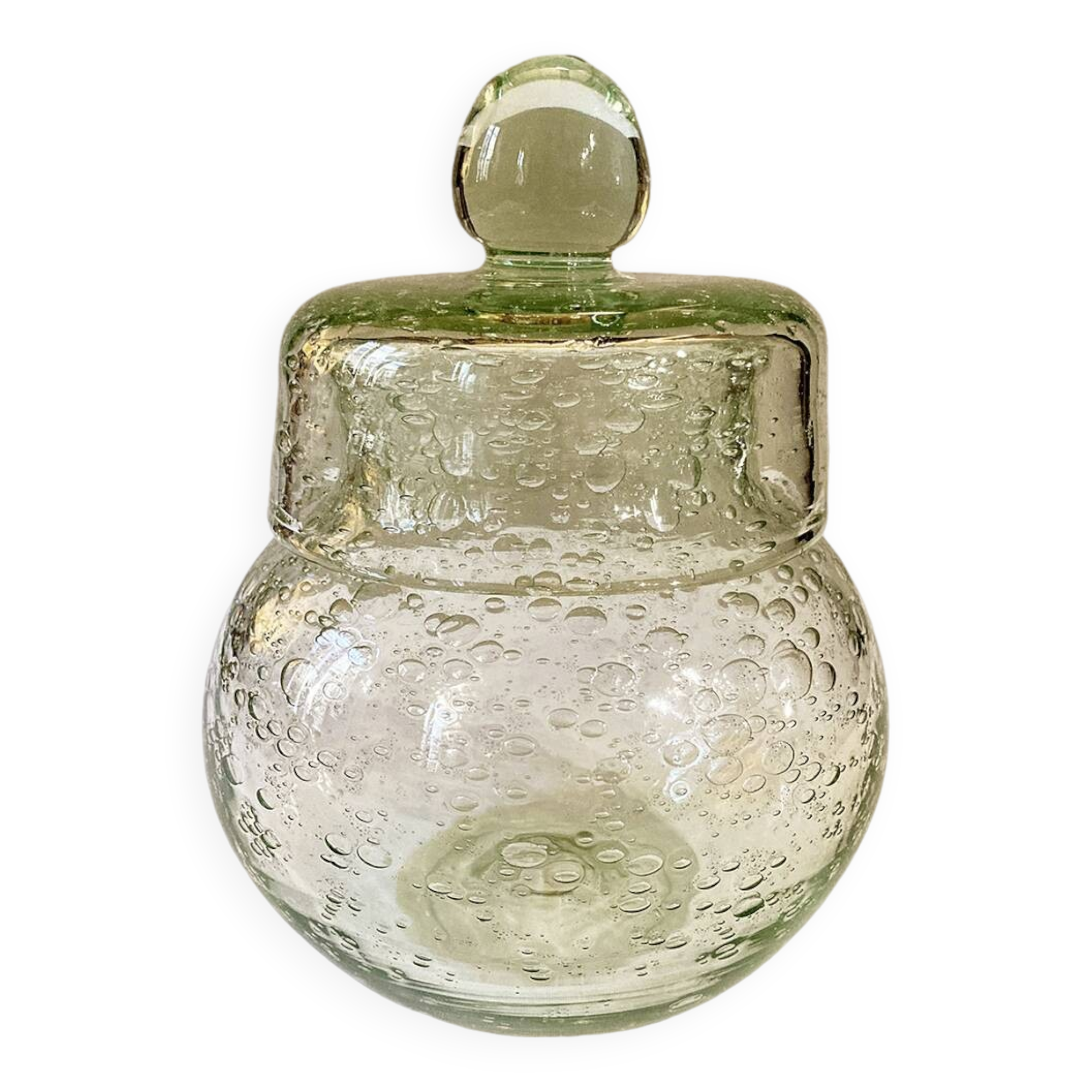 Bocal en verre bullé de Biot, ca. 1980