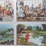 School posters scenes of life - fernand nathan 1967