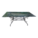 table de salla à manger plateau en verre
