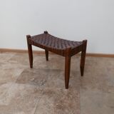 Mid-Century Leather Stool