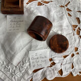 Set of 3 small Thuya wooden boxes